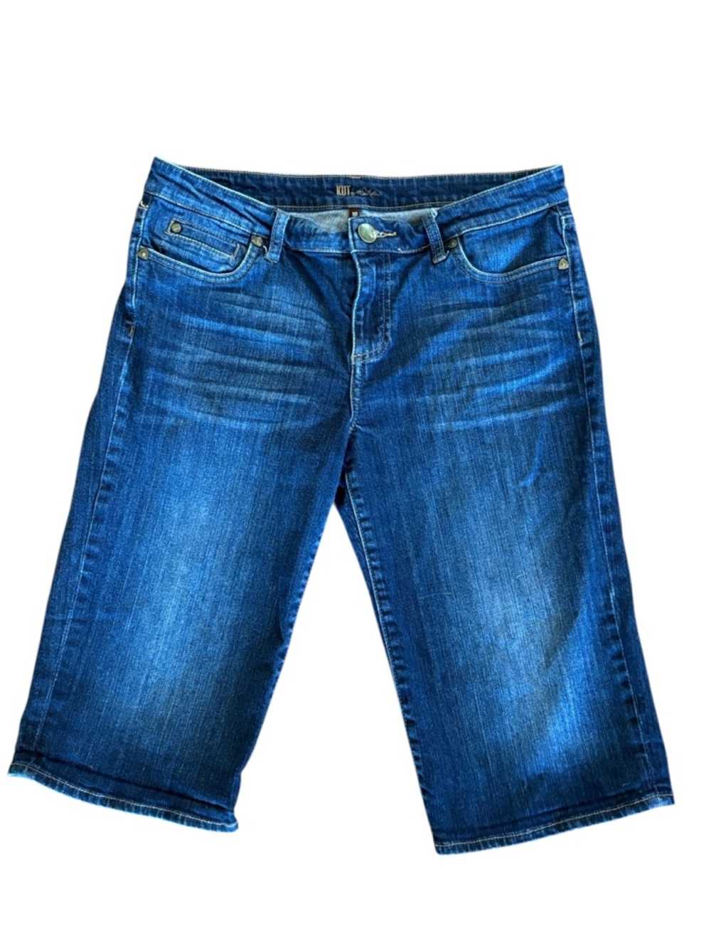 Kut From‎ the Kloth Blue Denim Clamdigger Capri Jeans Size 10